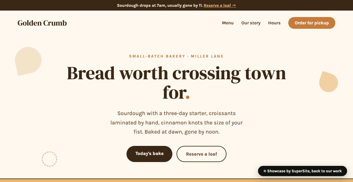 Drop a site screenshot